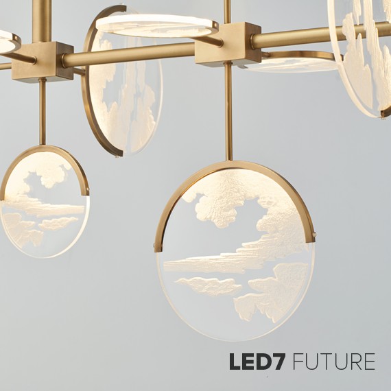 Loft Industry Modern - Lens Square Mountain Chandelier